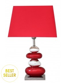 Stolní lampa oblázková červená - Pebble Lamp